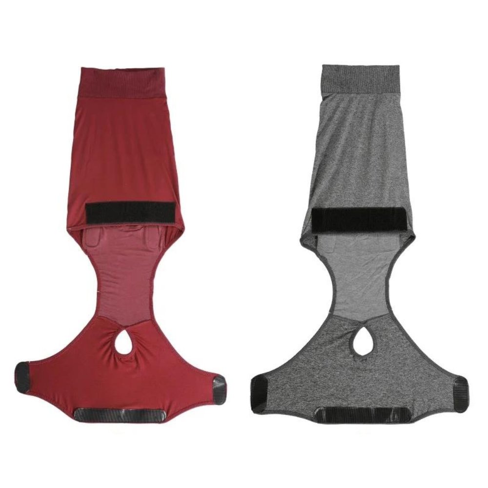 Breathable dog recovery suit, a comfy cone alternative. Aids post-op care, prevents licking & helps shedding control.