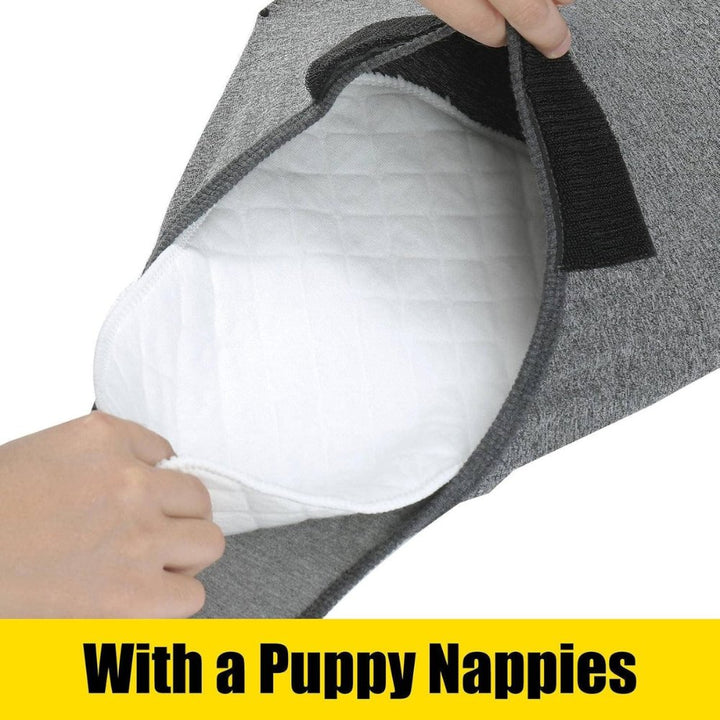 Soft red dog recovery suit for anxiety relief & post-op care. Keeps wounds clean, comfy for dog health & speedy recovery.