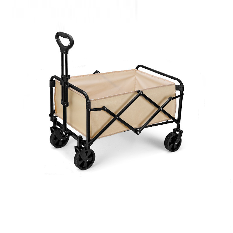 Heavy-duty folding wagon with large capacity, ideal for beach trips and garden tasks