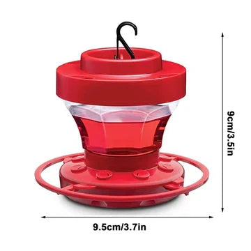 Durable plastic hanging hummingbird feeder, bee-proof & easy to clean. Attracts hummingbirds to your outdoor space.