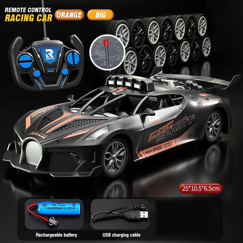 Remote control drift car, agile RC toy for kids, perfect for exciting races.