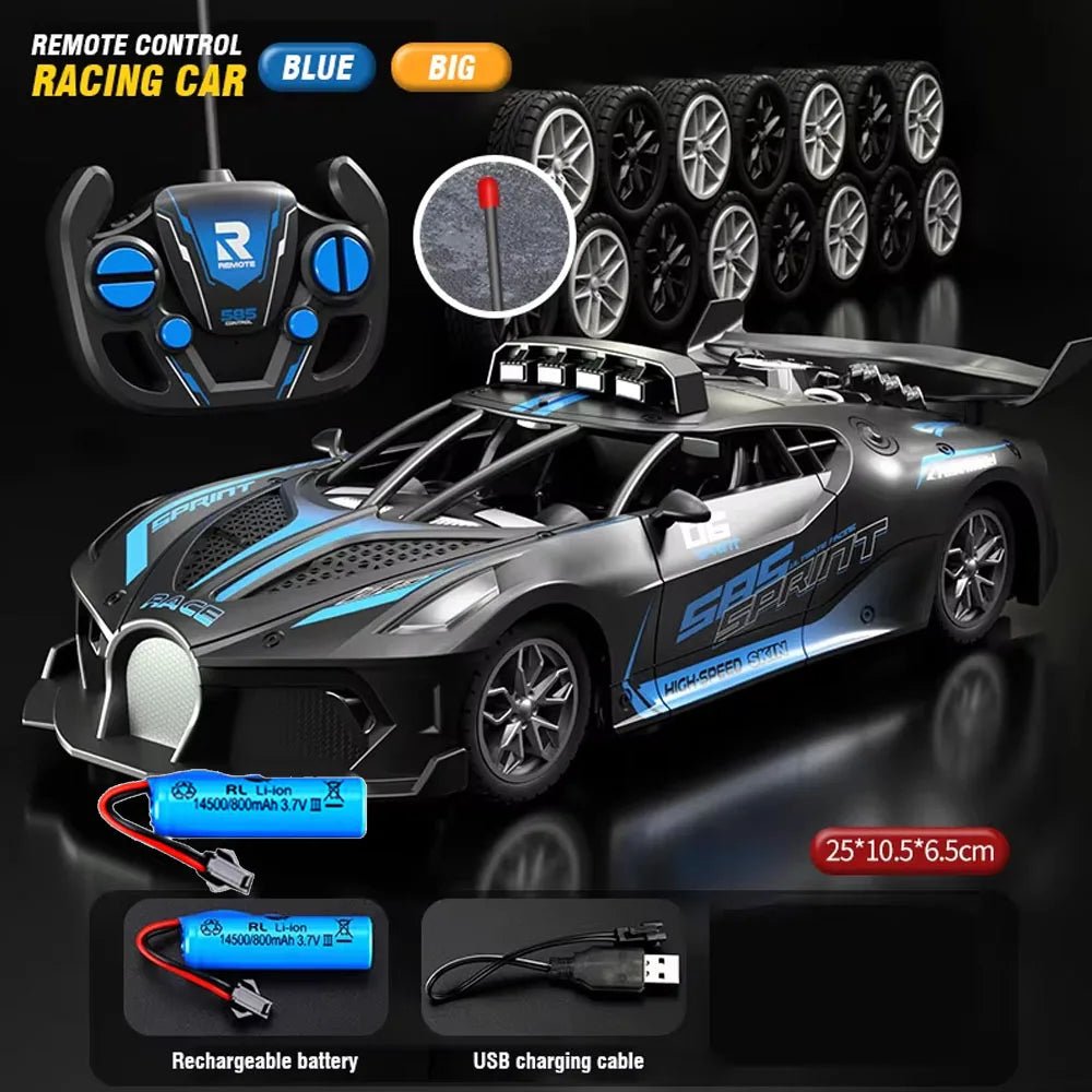 Durable kids' RC drift car, electric remote control vehicle for endless fun.