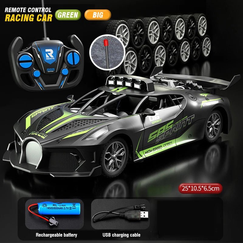 Fun remote control drift car, sturdy toy for children, ideal for active play.