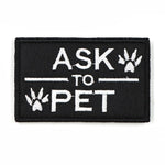 Ask To Pet - Black Harness Patch