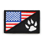 USA Flag with Paw - Harness Patch