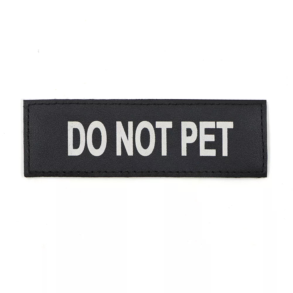 Customizable blank dog harness patch, hook and loop, ready for personalized pet identification
