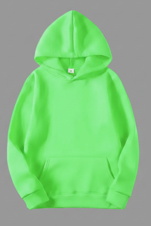 Green unisex hoodie, perfect for everyday casualwear, comfort & spring fashion.