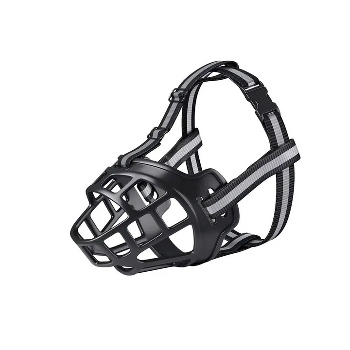 Breathable, water-friendly dog muzzle ensures pet comfort & safety. Reflective for visibility, anti-bite design.