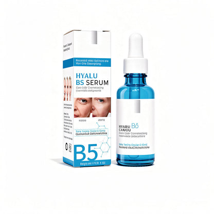 Rejuvenating Hyalu B5 Hyaluronic Acid Serum bottle for anti-aging, hydration & youthful skin.