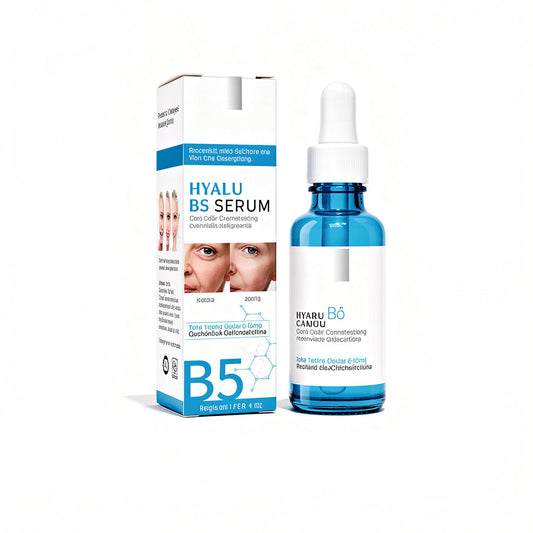 Rejuvenating Hyalu B5 Hyaluronic Acid Serum bottle for anti-aging, hydration & youthful skin.