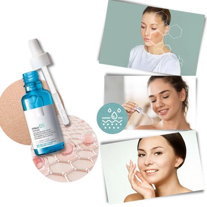 Hand holding Rejuvenating Hyalu B5 Hyaluronic Acid Serum, perfect for hydration and youthful glow.
