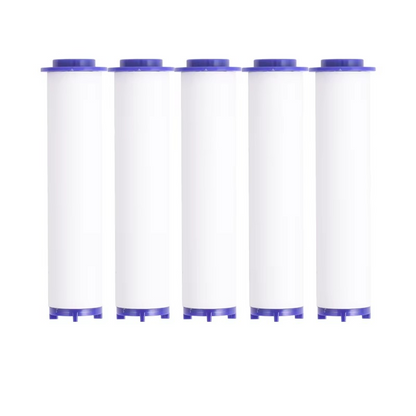 Replacement shower filter for chlorine removal. Improves water quality for soft hair, healthy skin & shower care.