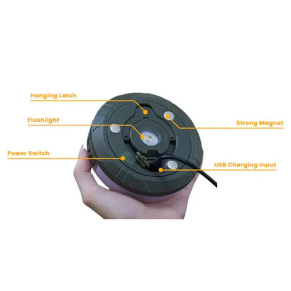 Durable camping lantern, retractable design with multiple light modes for camping and emergency use