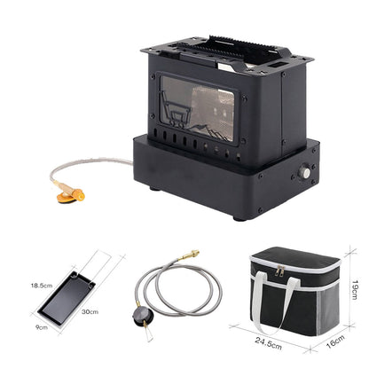 Durable 1900W retro gas camping stove; an outdoor cooker with flame view for all your camping needs.