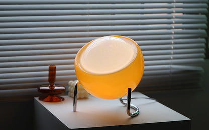 Decorative glass table lamp with a retro touch, offering Nordic-inspired home lighting.