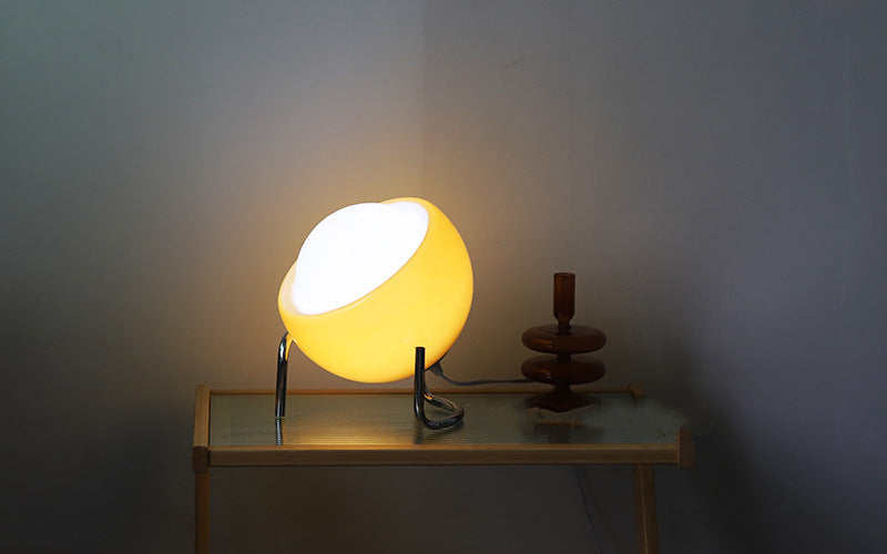 Handcrafted retro glass table lamp, a Nordic lighting statement for sophisticated home interiors.