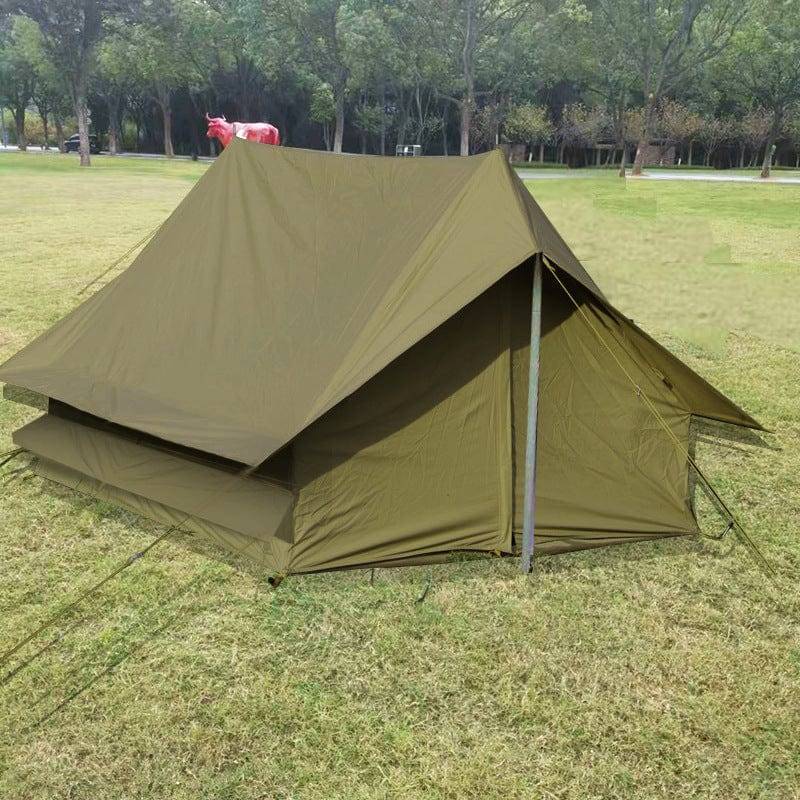 Retro green dome camping tent waterproof for outdoor adventures & hiking