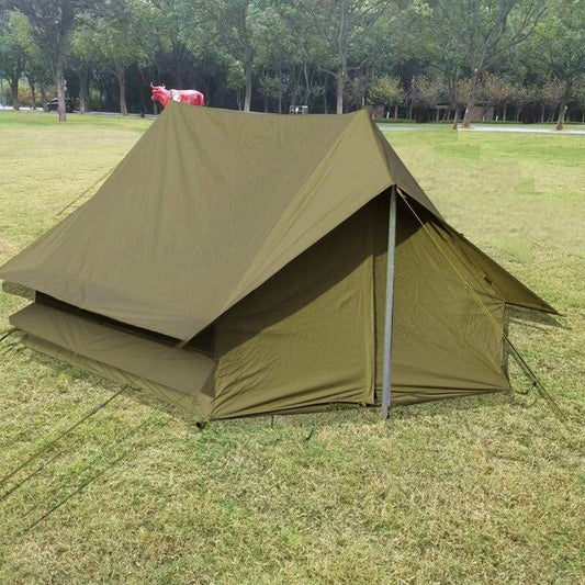 Retro green dome camping tent waterproof for outdoor adventures & hiking
