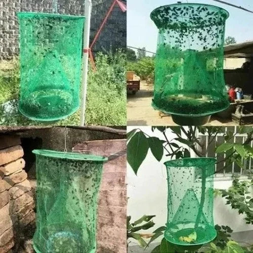 Effective outdoor ranch fly trap for pest management, providing reliable bug control for farms, yards, & patios.