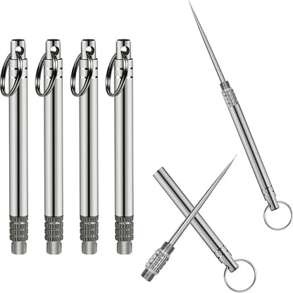 Reusable titanium toothpick with waterproof case, essential EDC gear for outdoor hygiene