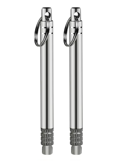 Keychain-ready waterproof case with a durable titanium toothpick for everyday carry convenience
