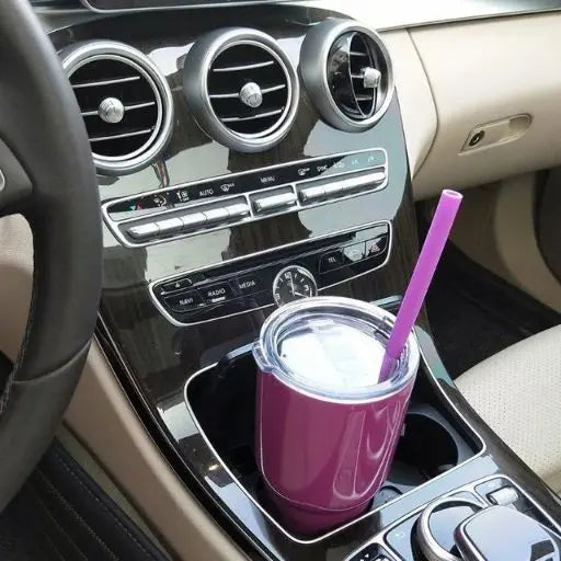 Stay hydrated with 6 reusable Tritan straws for water bottles & tumblers, includes a cleaner.