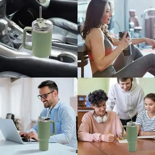 Sustainable reusable straws (6-pack) for water bottle & tumbler accessories, made from durable Tritan.
