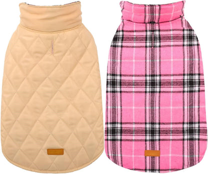Keep your dog warm with this reversible waterproof winter jacket. Classic British style pet coat.