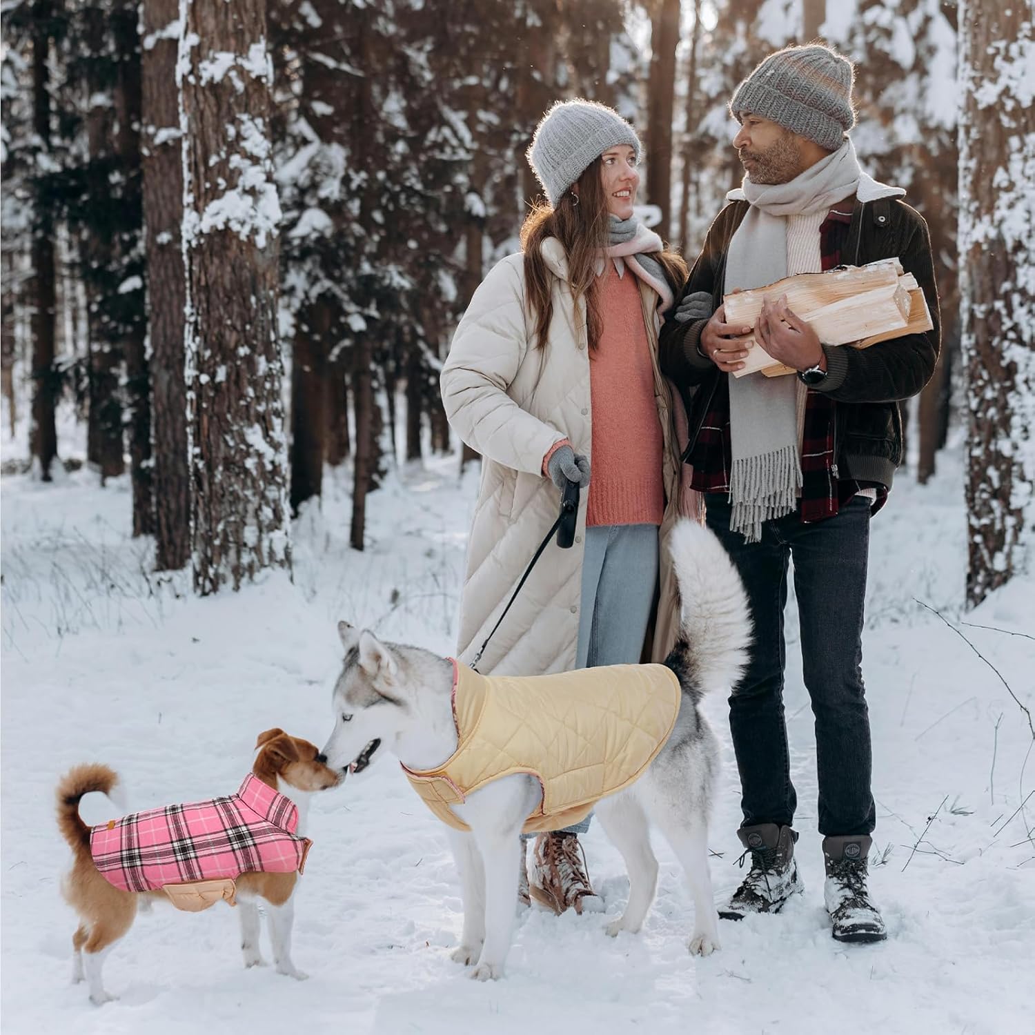High-quality reversible waterproof dog winter coat. British style for small to large dogs.