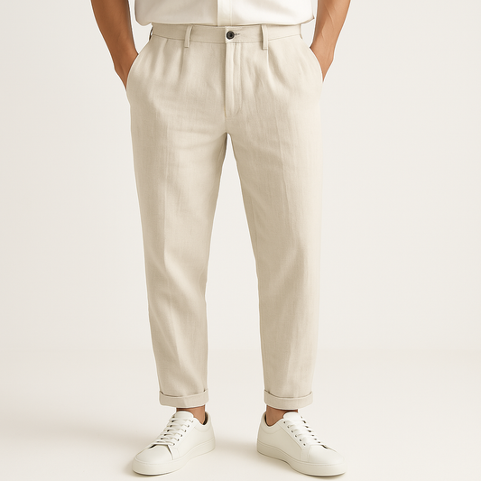 Riviera Men's lightweight straight-cut pants, ideal for summer. Comfortable, relaxed fit in a versatile everyday style.