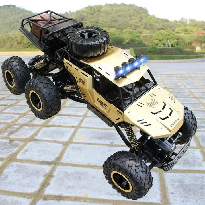 Exciting ROCKSTRIKER 6x6 RC monster truck, a durable remote control off-road adventure vehicle, great kids gift.