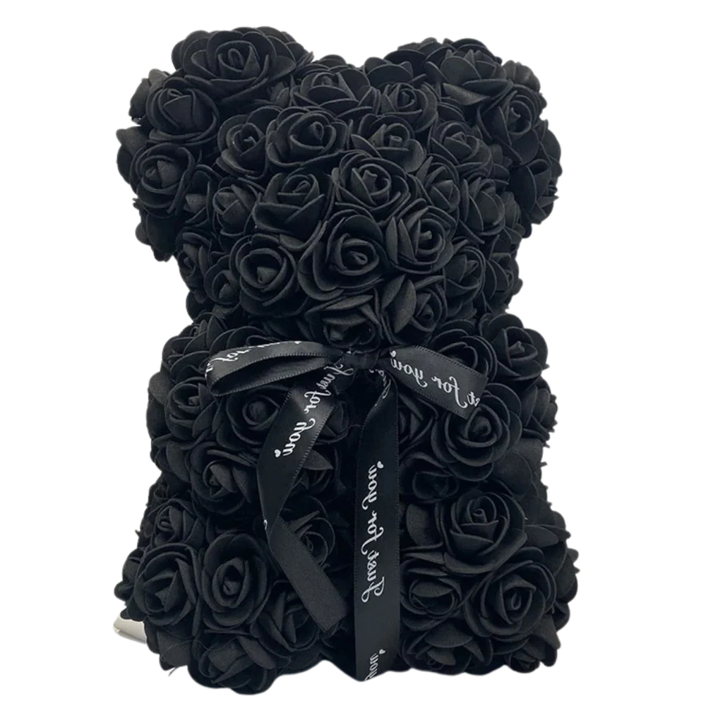 Mother's Day rose teddy bear, an elegant eternal rose gift for mom.