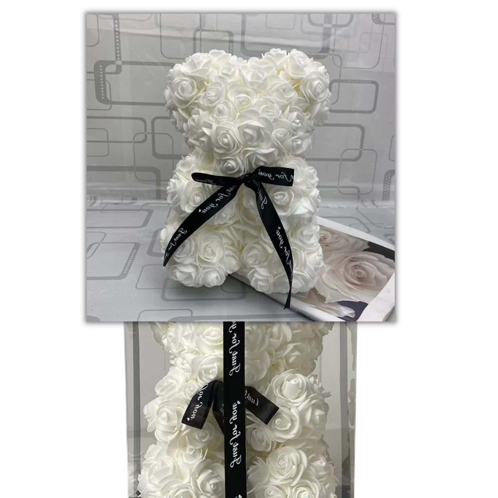 Romantic rose bear, eternal rose teddy bear, perfect for Valentine's, Mother's Day, or girlfriend.