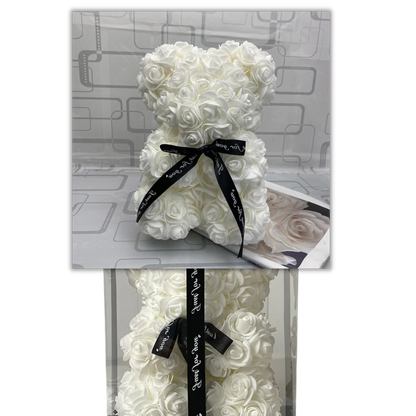 Romantic rose bear, eternal rose teddy bear, perfect for Valentine's, Mother's Day, or girlfriend.