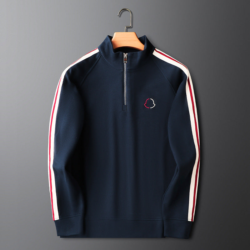 Comfortable royal navy men's performance jogger set, activewear for casual or training sessions.