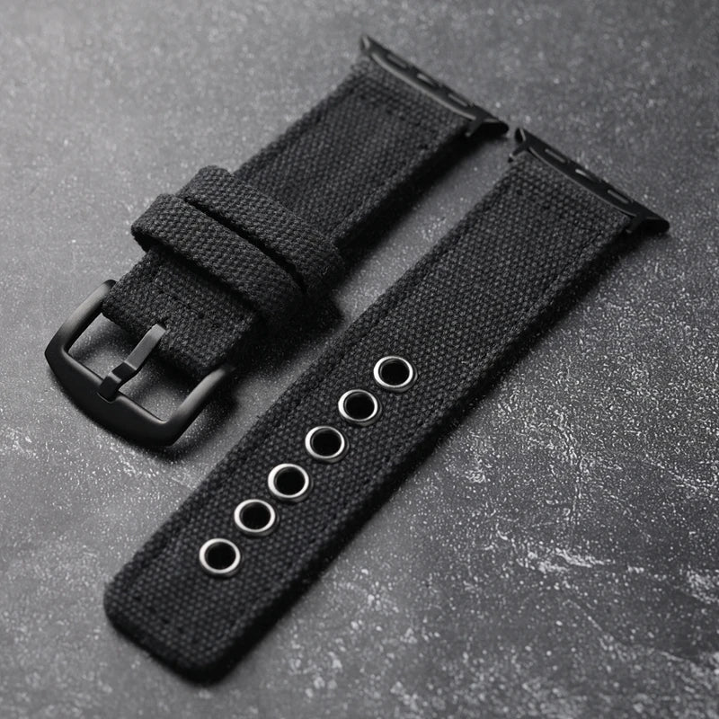 Tough men's watch strap, adventure-proof canvas, built to last.