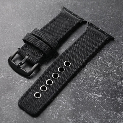 Tough men's watch strap, adventure-proof canvas, built to last.