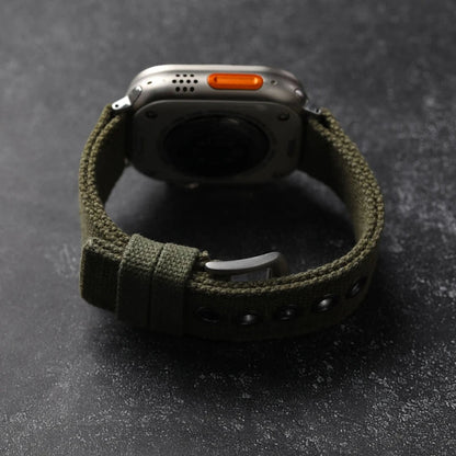 Tough canvas watch strap for men, ideal for outdoor adventures.
