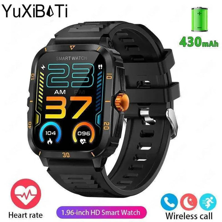 Durable men's smartwatch, designed for extreme conditions, with precise GPS and health monitoring.
