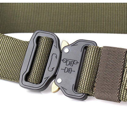 Adjustable tactical riggers belt, quick release system, strong nylon webbing for men