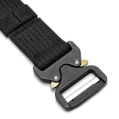 Men's quick release tactical belt in durable nylon, adjustable for EDC and outdoor activities