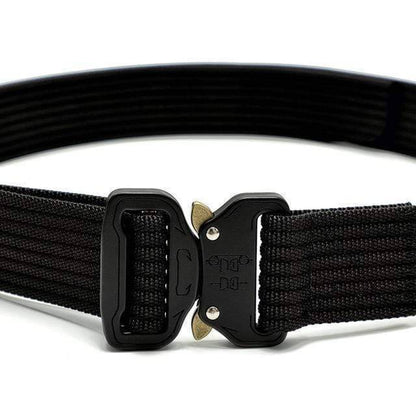 Military-grade tactical belt with quick release, tough nylon material for demanding use