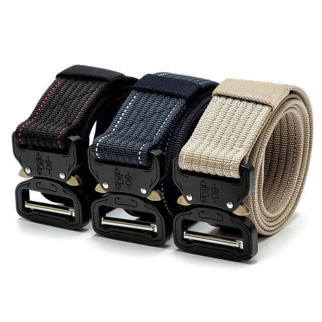 Men's outdoor tactical belt, heavy duty quick release buckle, durable nylon construction
