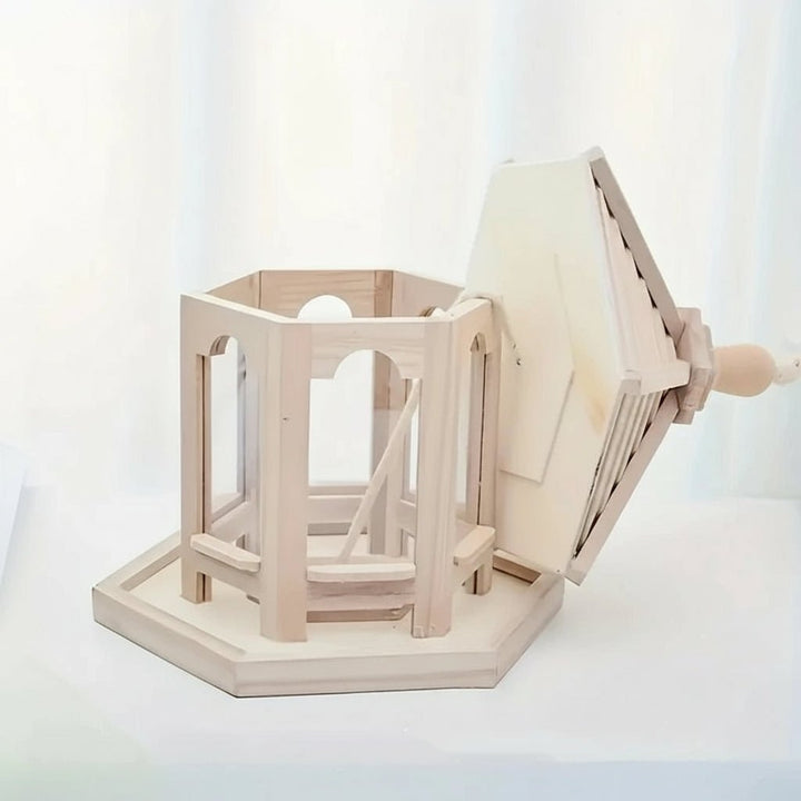 Durable wooden birdhouse & water feeder for outdoor use. Rustic design enhances garden decor & supports backyard wildlife.
