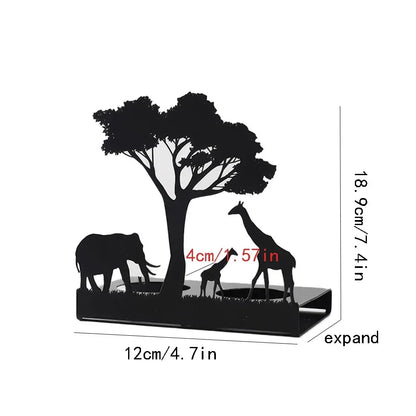 Wildlife-inspired safari silhouette candle holders, perfect home decor or gift.