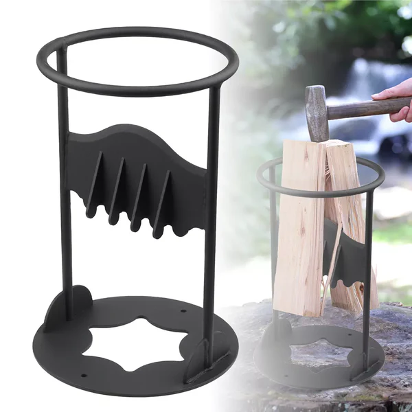 Safe cast iron firewood kindling splitter for easy log prep. Durable wood splitting tool for fireplaces & fire pits.