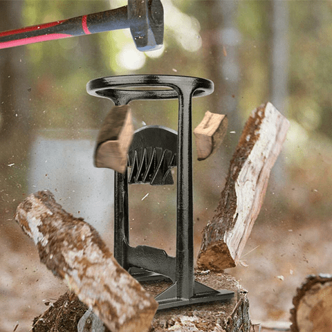 Heavy-duty cast iron kindling tool for quick & safe firewood splitting. Perfect manual log splitter for fireplaces.