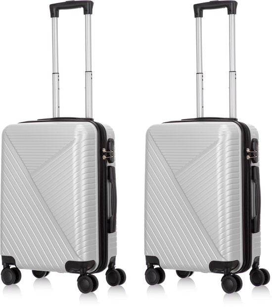 Protective Santorini 2-piece hardshell suitcase set. Keeps travel essentials safe & secure on every journey.