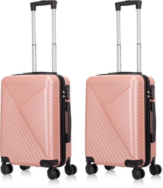 Premium Santorini 2-piece hardshell luggage set. Durable, spinner wheels, TSA lock for secure, flexible travel.