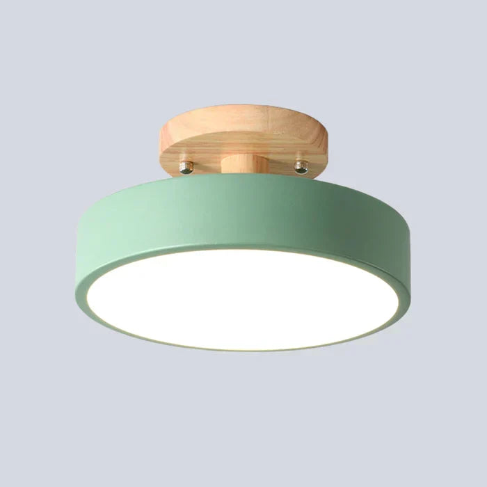NordWood LED ceiling lamp, Scandinavian style, provides bright, energy-efficient home lighting.